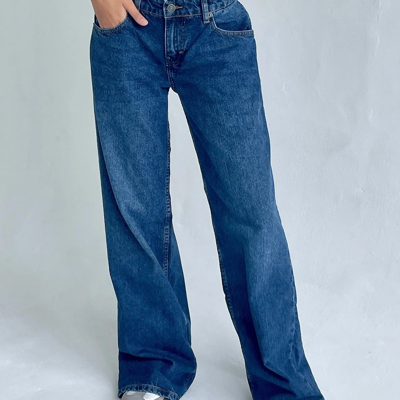 5 Grade Standard Washed Jeans Summer Jeans Ashore Washed Wide Leg Jeans