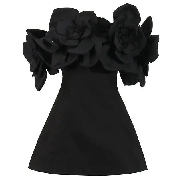 Ashore Shop Summer Mini Dresses 3D Flower Dresses