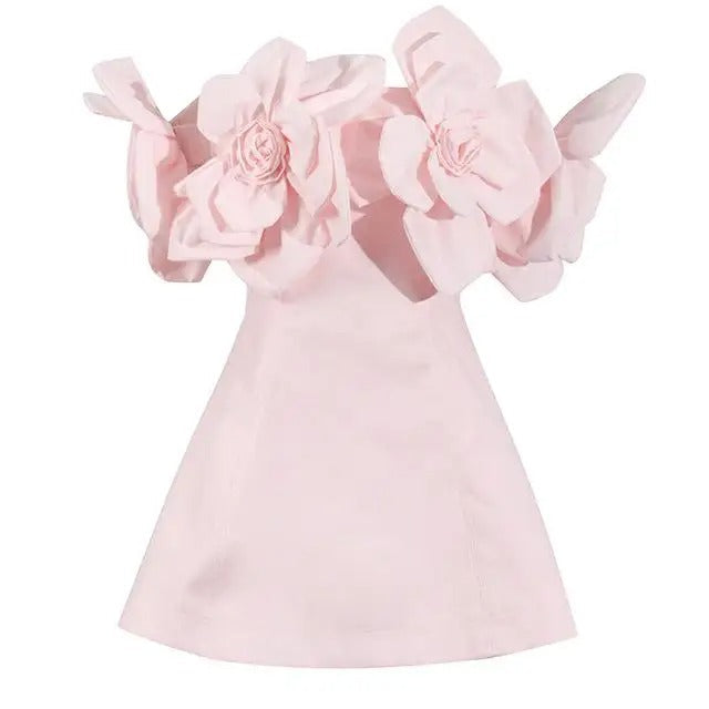 Ashore Shop Summer Mini Dresses 3D Flower Dresses