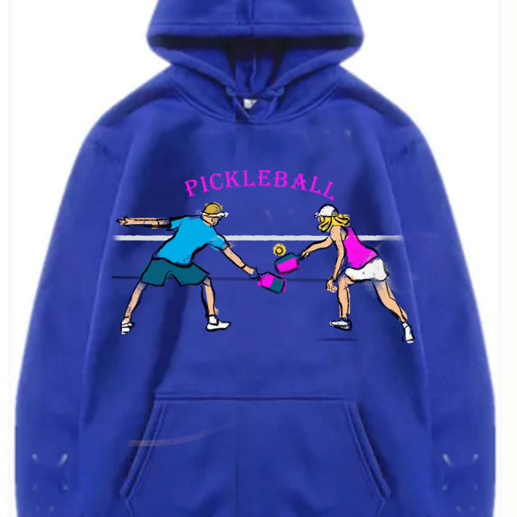 Sudadera con capucha unisex para parejas de jugadores de pickleball, ideal para climas fríos