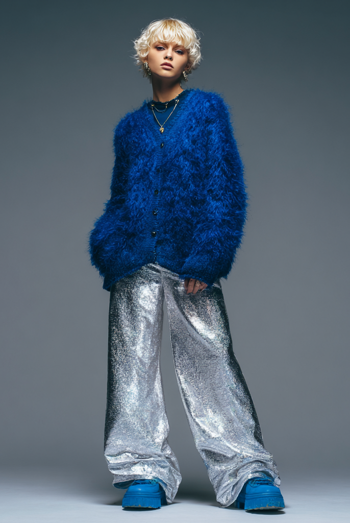 sAshore_Mohair_Fur_Royal_Loose_fit_Cardigans