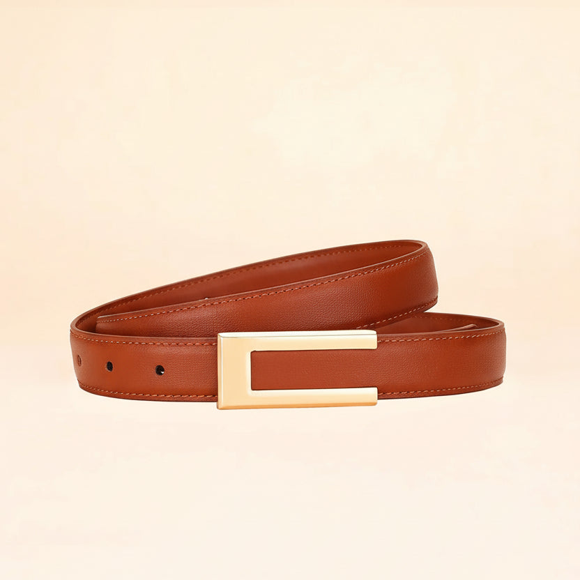 Ashore shop Genuine Leather Simple Belts Modern Women