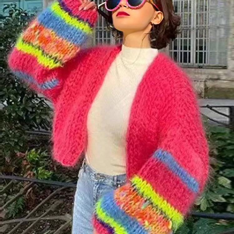 Ashore Oversize Short Mohair Sweater Cardigan