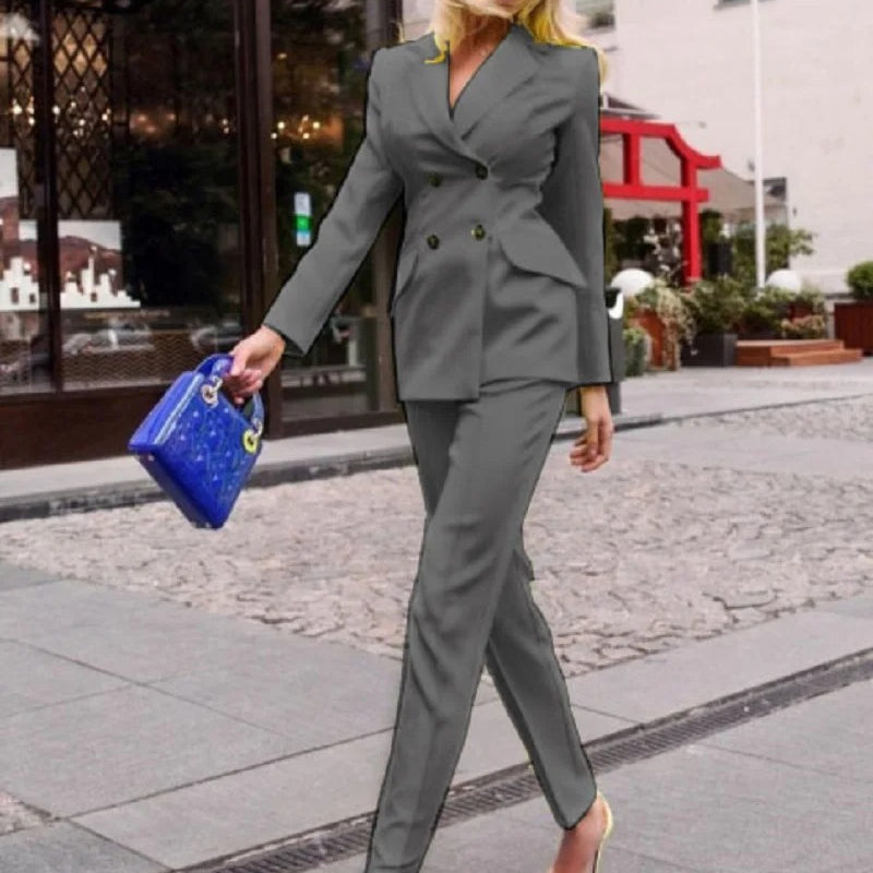 Sophisticated and Modern Women Two-Piece Pant Suit Set Custom Size Supported