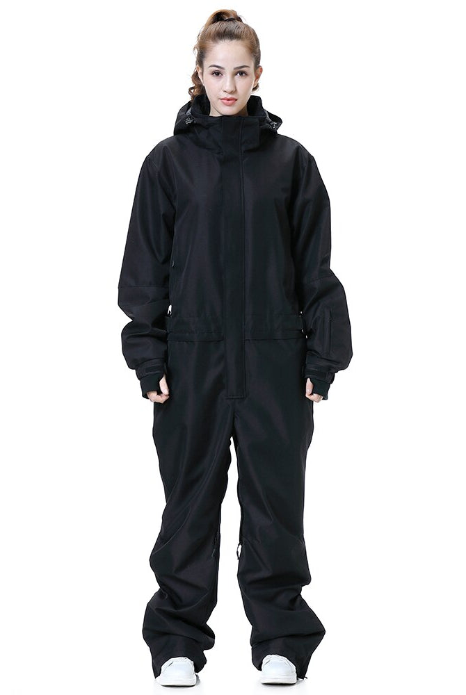 Ashore Shop Womens Ski Jumpsuits Waterproof Fabric Solid and Print Pattern Slip On and Go Ski Suits