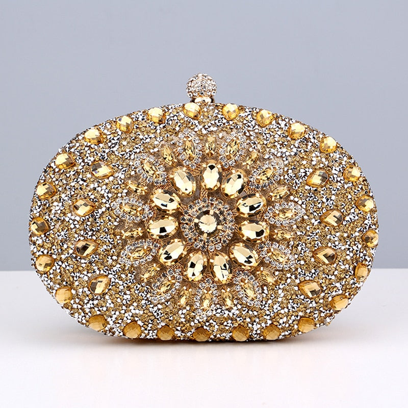 Ashore Shop Diamond Women Luxury Clutch Evening Bag Wedding Crystal Ladies Cell Phone Pocket Purse