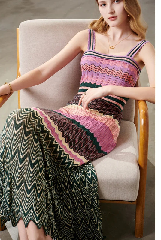 2024_Ashore_Boutique_Lt_Luxury_Silk_Filament_Knitted_Dress_New_Women-5