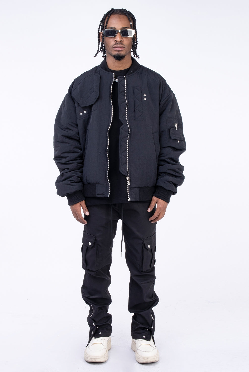 ASHORE SHOP Mens Pant Micro Trumpet Zipper casual Pants for Men and Women