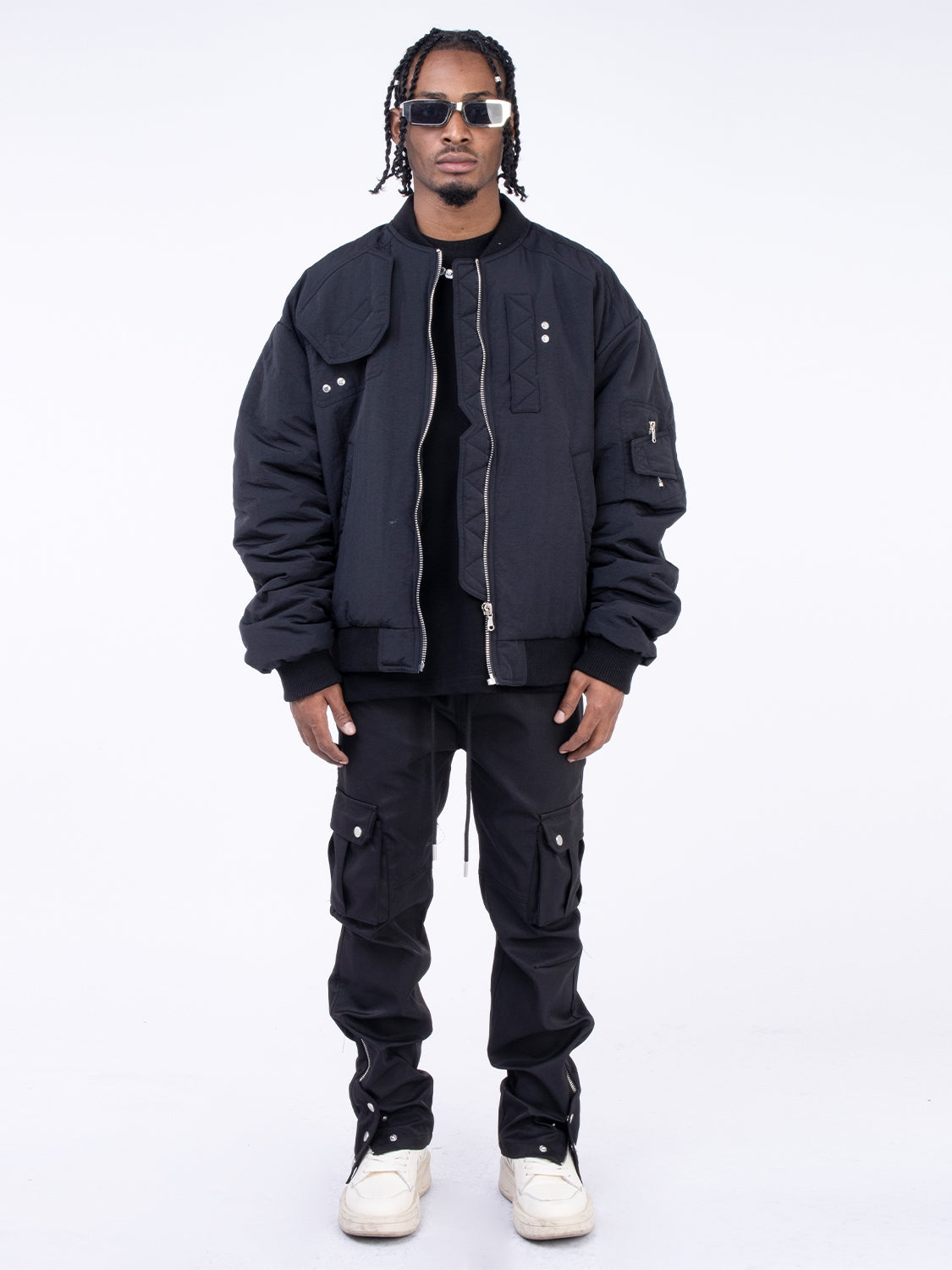 ASHORE SHOP Mens Pant Micro Trumpet Zipper casual Pants for Men and Women