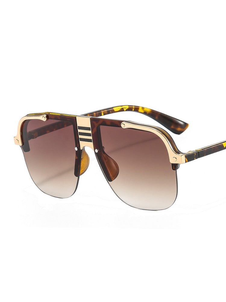 2022 Sunglasses Women Men Shield Gradients Lens Metal Alloy Frame Sunglasses