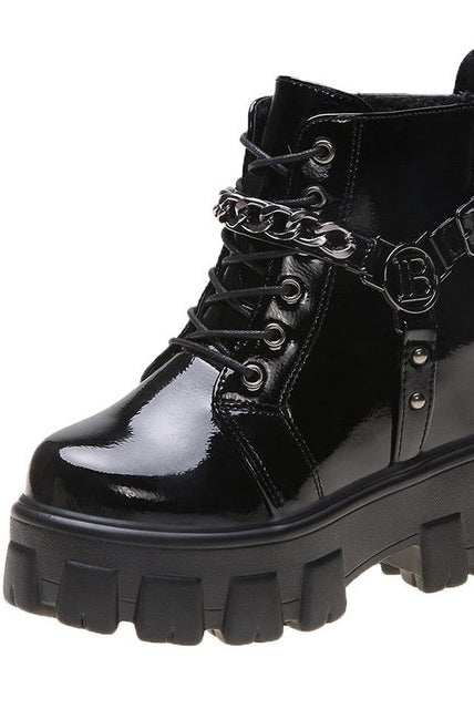 Ankle Boots Women Shoes 2022 Warm Plush Motorcycle Boots High Platform