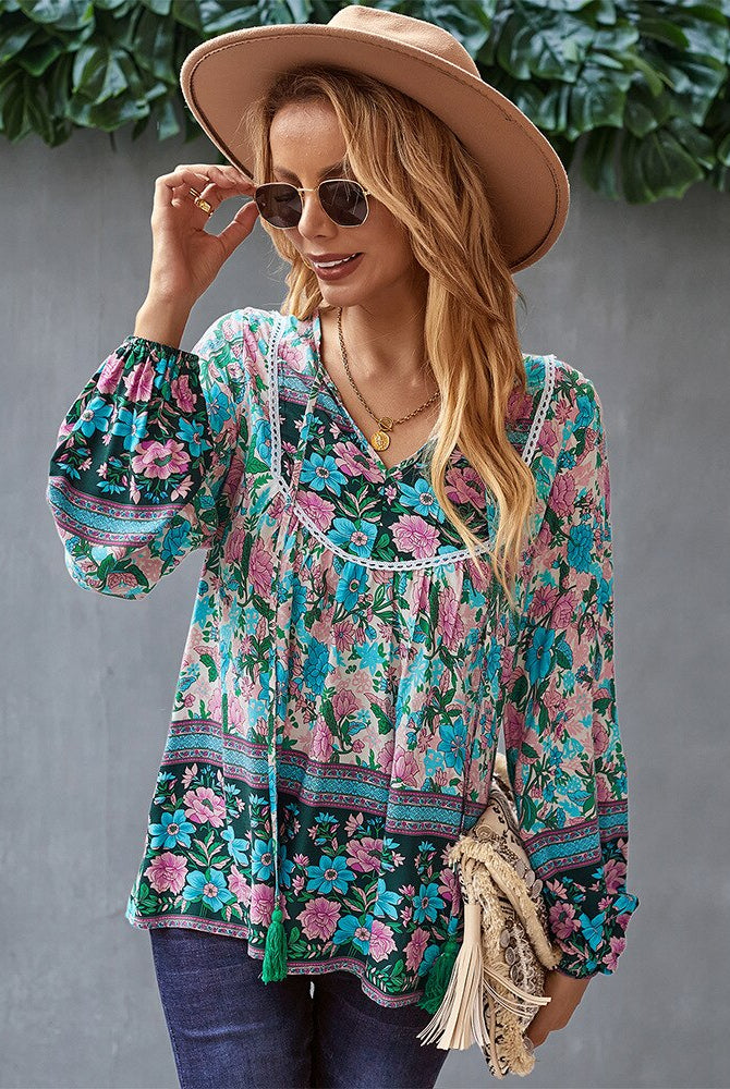 Ashore Shop Boho Floral Printed Blouse