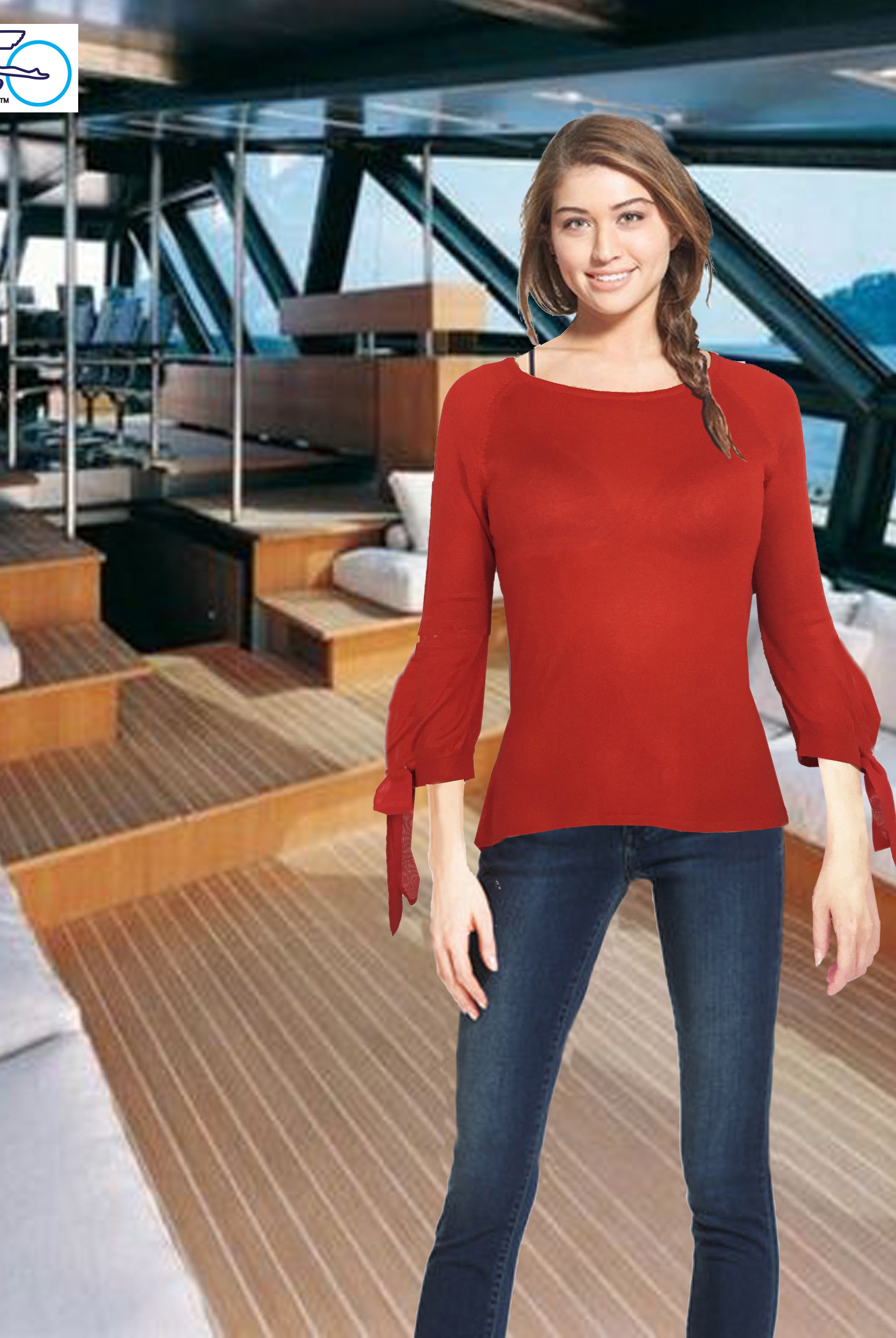 ASHORE WOMENS SLIM FIT FINE SWEATERS WITH BUBBLE CUFF