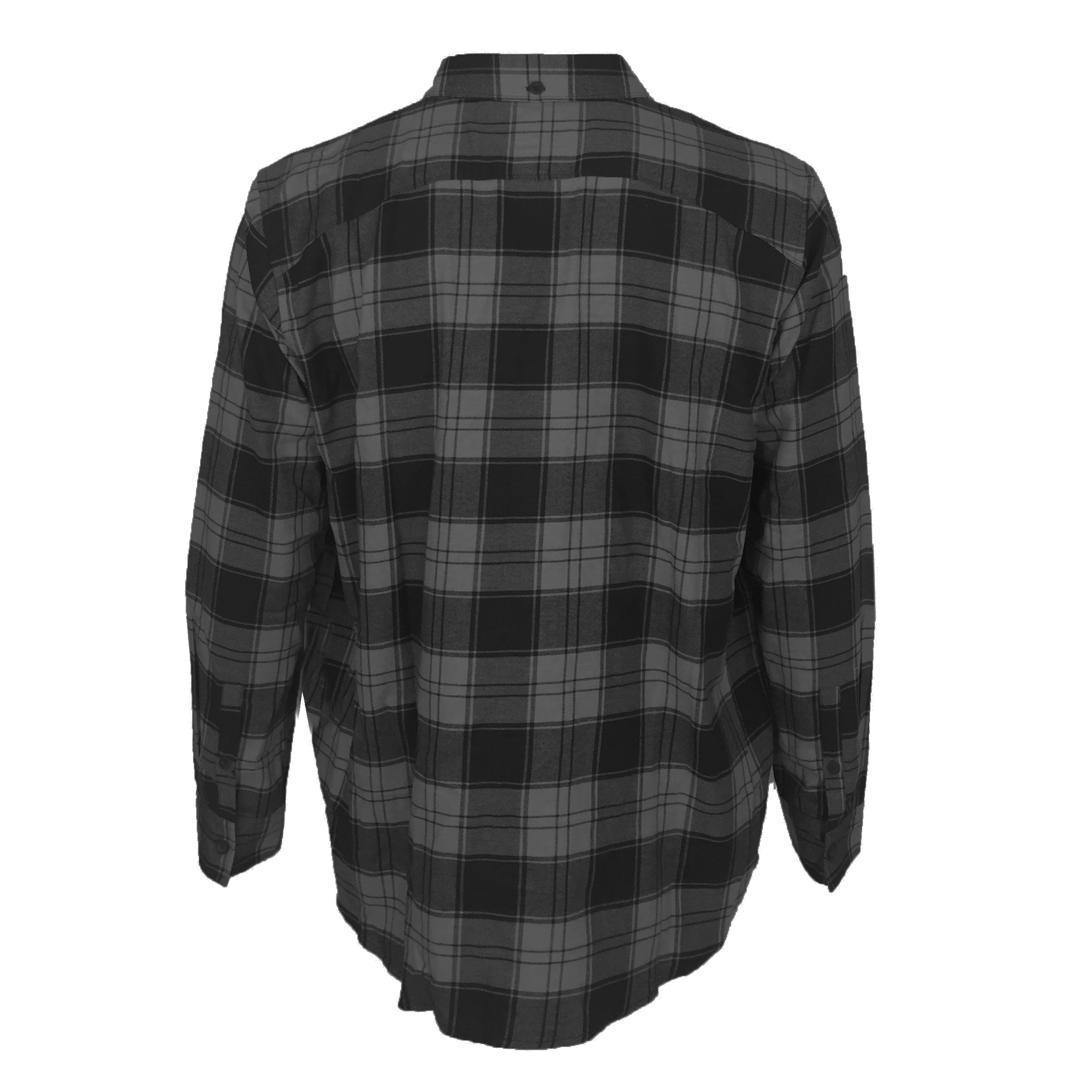 ASHORE Men High Quality Cotton/Poly Cotton Black/Grey Block Plaid Shirt