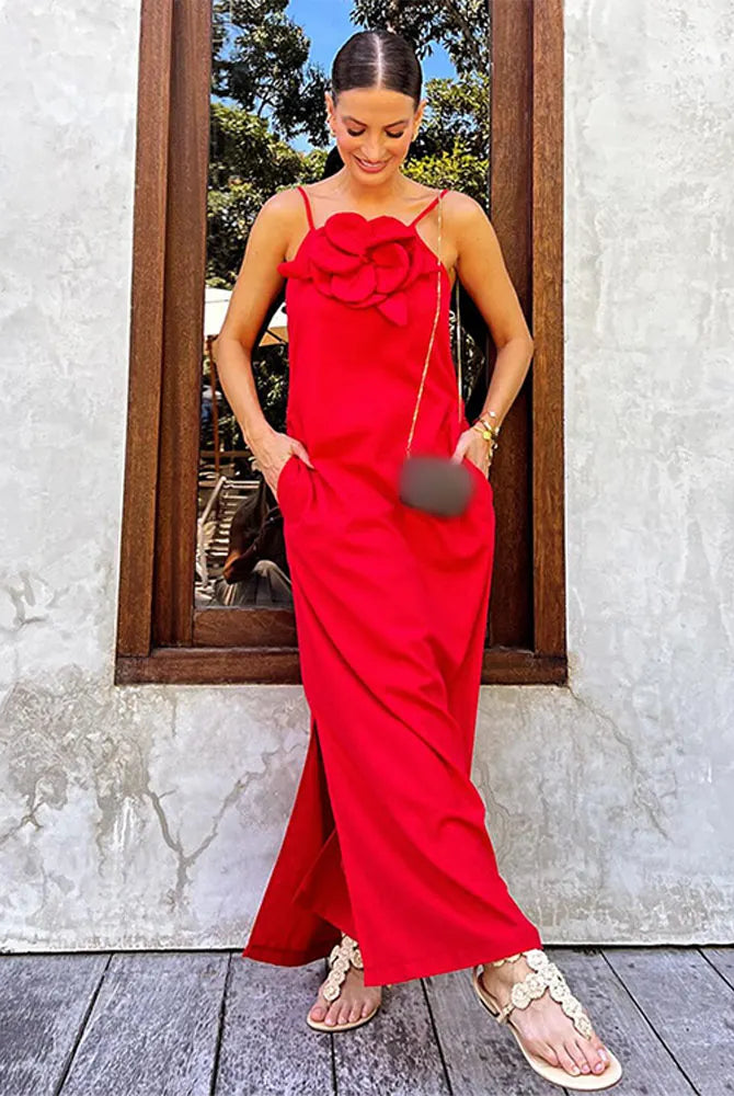 Ashore_shop_Womens_Cocktails_Party_Dresses_Summer_3d_Flower_Red_Midi_Dress-6