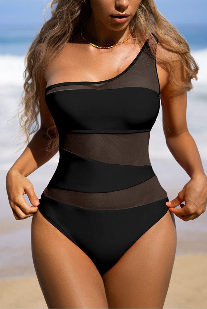 Ashoreshop-Sexy-One-shoulder-Mesh-Patchwork-One-pieces-Swimwear-6