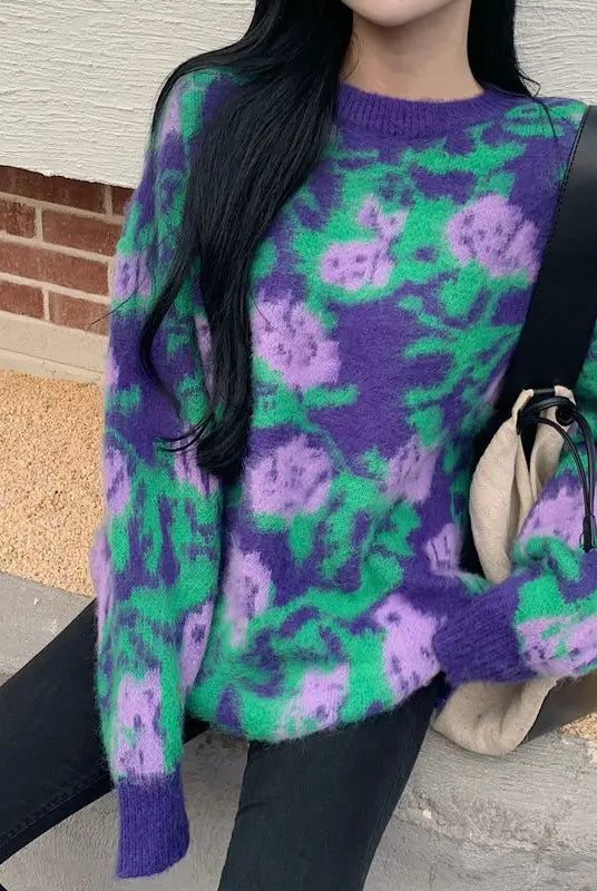 Ashoreshop-Sweater-Women-Loose-Autumn-Winter-Vintage-LOOSE-O-Neck-Full-Mohair-Fashion-Girls-Sweater-Kint-Oversized