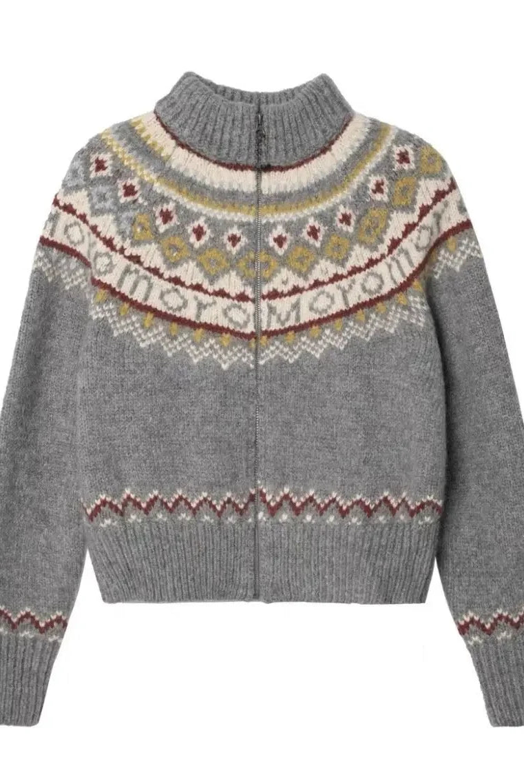Ashoreshop-Vintage-Zipper-Women-Cardigan-Fair-Isle-Sweater-Half-High-Collar-Long-Sleeve-Knitwear-1-3