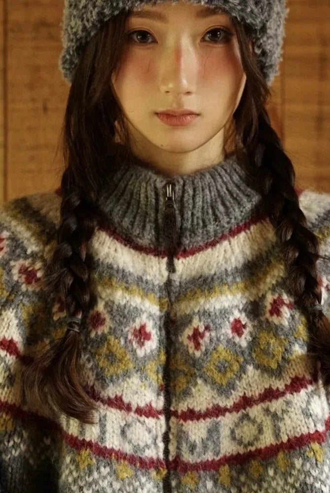 Ashoreshop-Vintage-Zipper-Women-Cardigan-Fair-Isle-Sweater-Half-High-Collar-Long-Sleeve-Knitwear-1-8