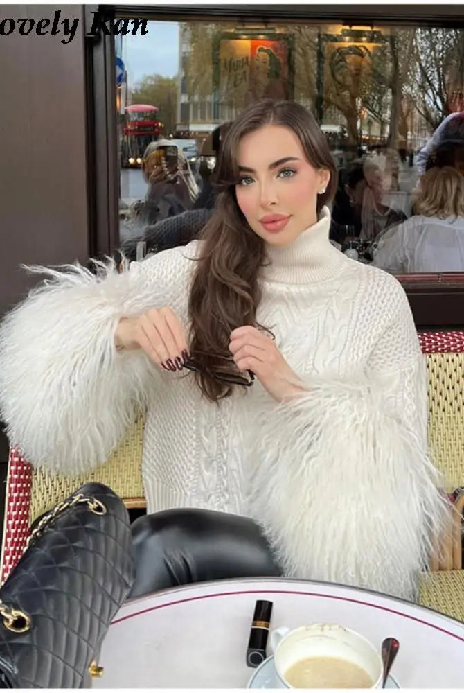 Ashoreshop-Women-Loose-Turtleneck-Plush-Tassel-Sweater-Female-Elegant-Long-Sleeve-Wool-Pullover-Top