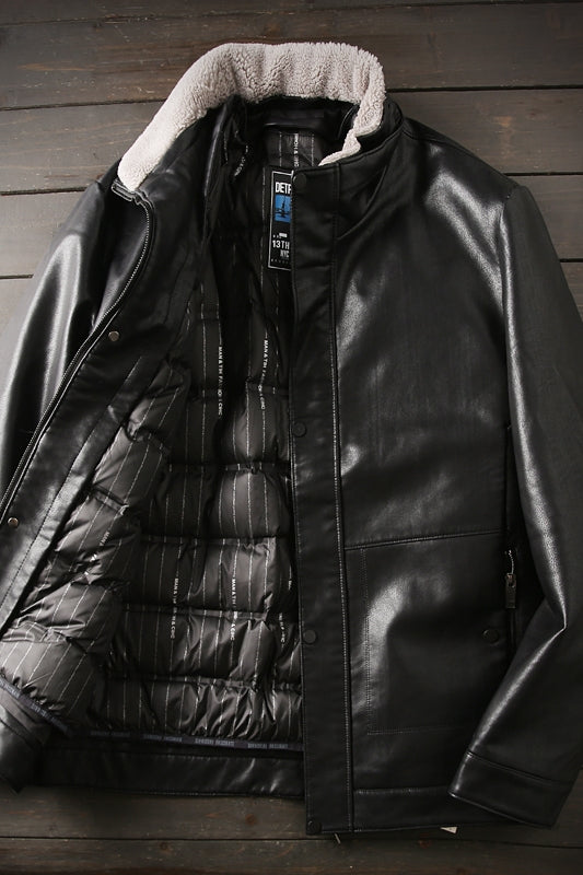 Ashoreshop-mens-down-leather-coat-mens-motorcycle-jackets-winter-down-coat