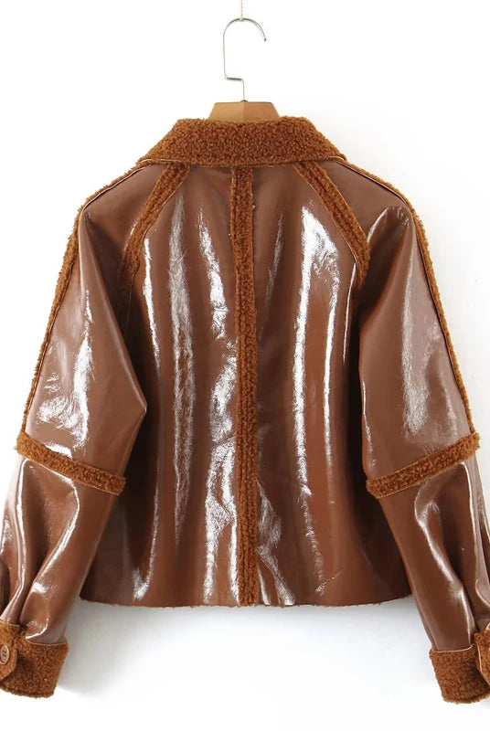 Ashoreshop-womens-leather-jackets-Shiny-short-leather-coats6