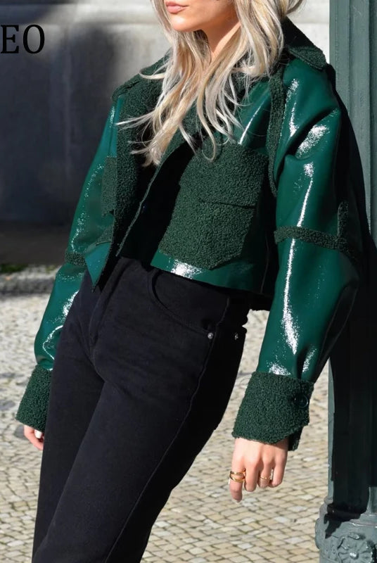 Ashoreshop-womens-leather-jackets-Shiny-short-leather-coats