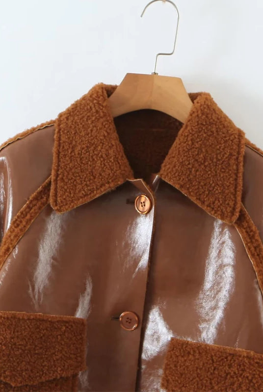 Ashoreshop-womens-leather-jackets-Shiny-short-leather-coats7