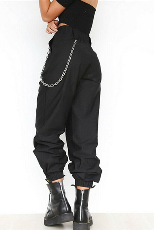 Women Hip Pants Roomy Pant Athleisure Pant on Sale ASHORESHOP Black Khaki Women Casual High Waist Cargo Comfortable Roomy