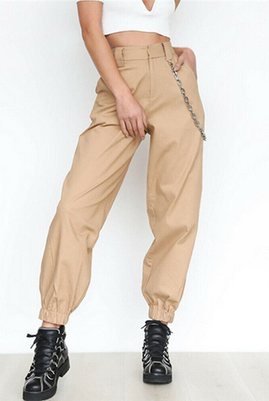 Women Hip Pants Roomy Pant Athleisure Pant on Sale ASHORESHOP Black Khaki Women Casual High Waist Cargo Comfortable Roomy