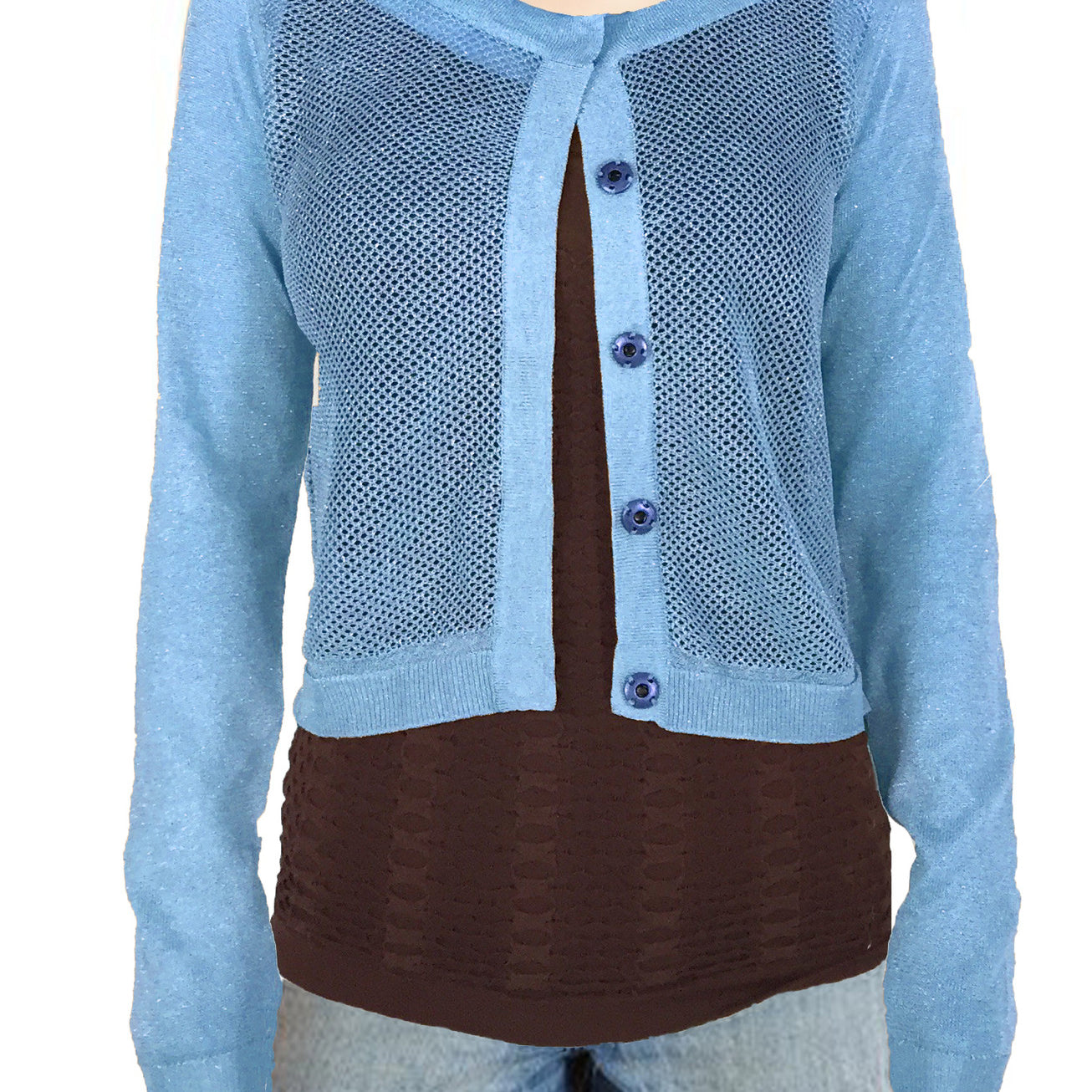 ASHORE WOMENS NET SHORT CARDIGANS