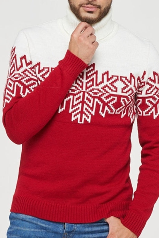 1Christmas Jumpers Thicken Warm Turtleneck Xmas Family Look Family Matching Sweaters