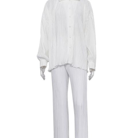 Comfortable Loose Home Suit Autumn Long Sleeve Blouse With High Waist Pants Set