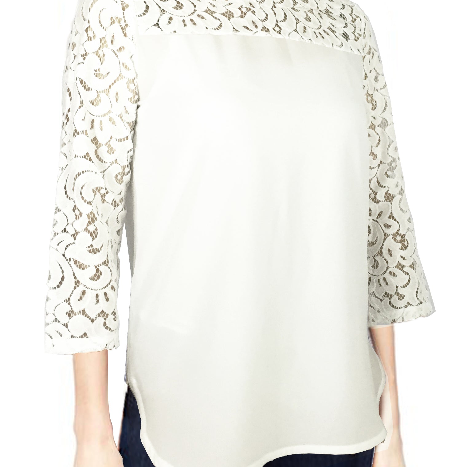 ASHORE WOMENS ELEGANT SHOULDER COTTON LACE TOPS