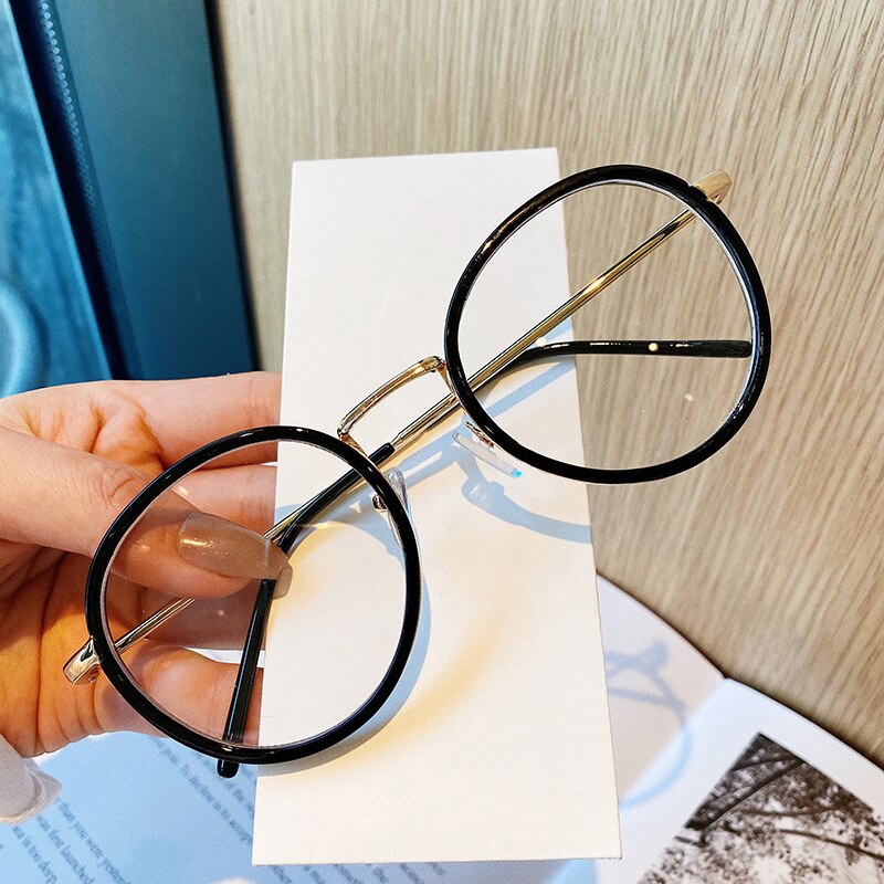 Ashore Vision Center Round Glasses Frame Men Women Metal Glasses Frames