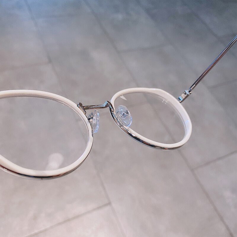 Ashore Vision Center Round Glasses Frame Men Women Metal Glasses Frames