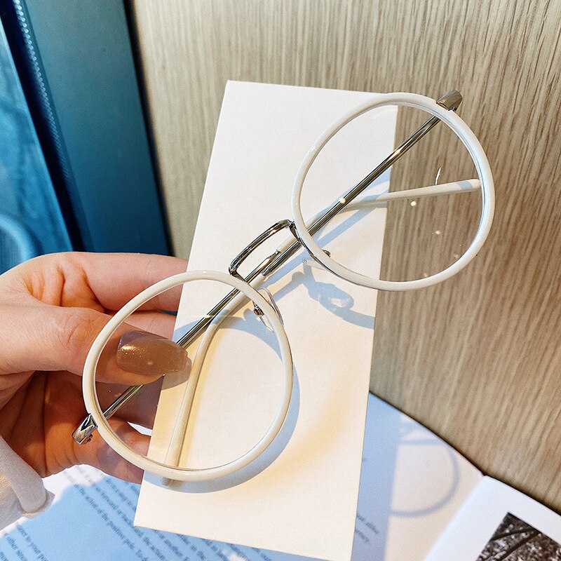 Ashore Vision Center Round Glasses Frame Men Women Metal Glasses Frames