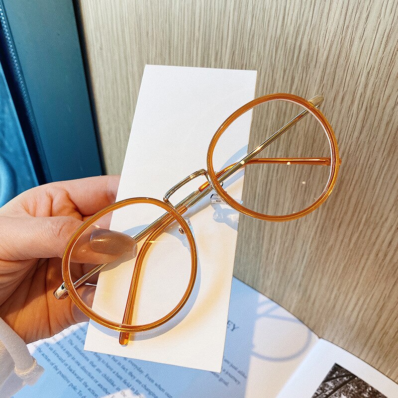 Ashore Vision Center Round Glasses Frame Men Women Metal Glasses Frames