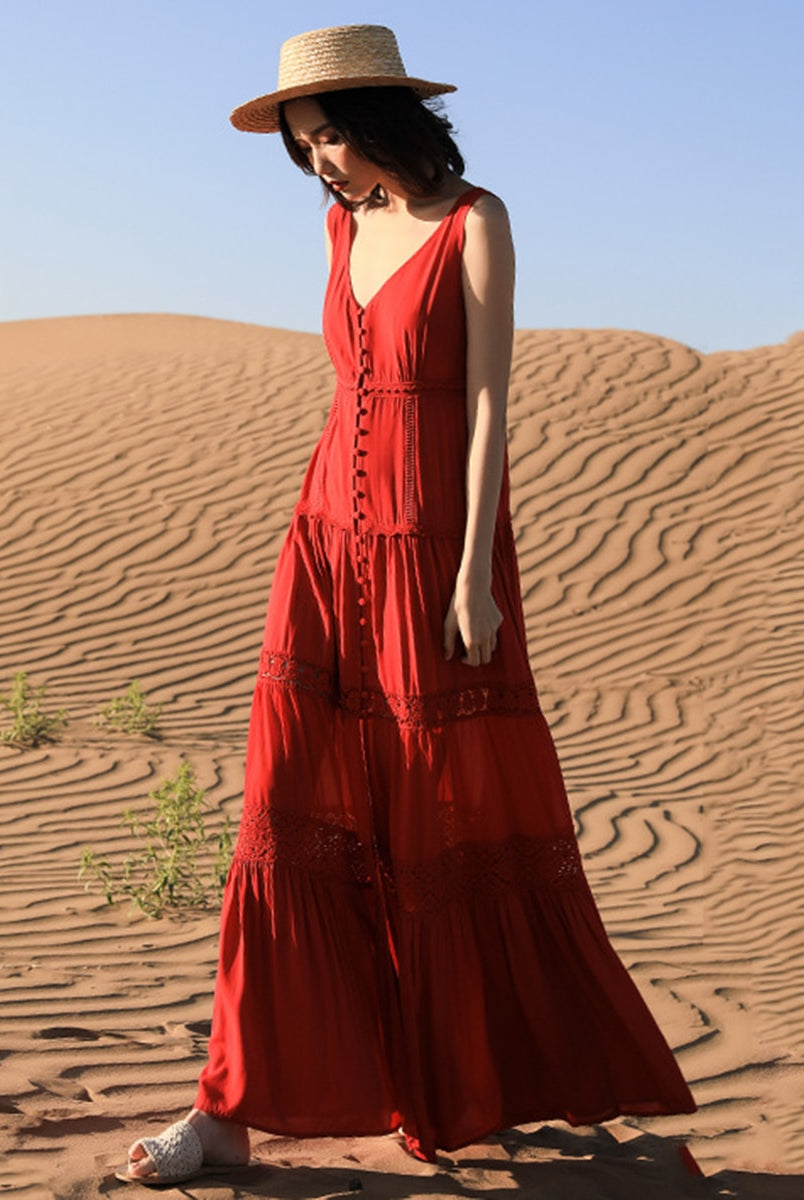 ASHORE SHOP Boho Casual Beach Long Dress