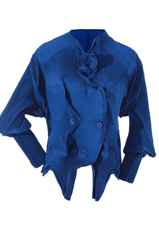 Ashore Shop Women Blouse Innovative Ripple Stretch Shirt Cardigan