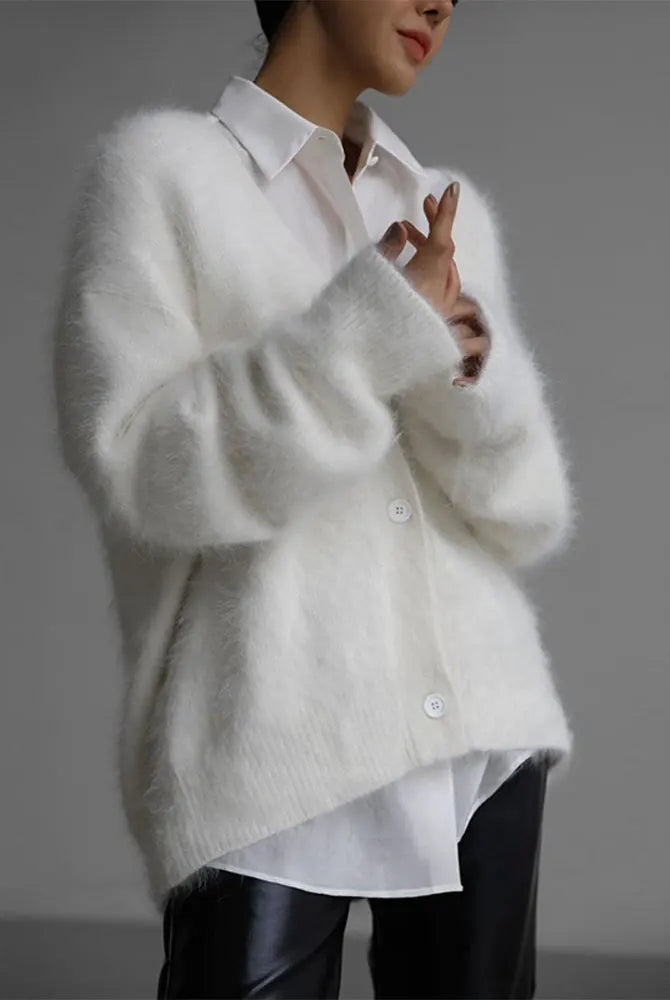 Mohair-Wool-V-neck-Cardigan-For-Women-Fashion-Knitted-Single-Breasted-Short-Sweater-Fall-Winter-1