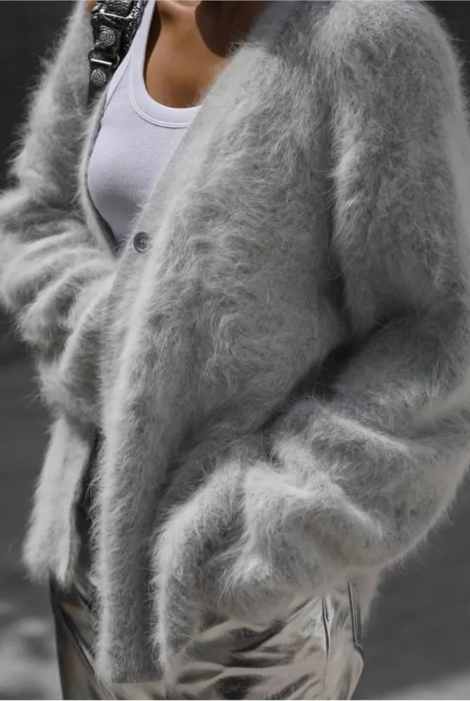 Mohair-Wool-V-neck-Cardigan-For-Women-Fashion-Knitted-Single-Breasted-Short-Sweater-Fall-Winter-7