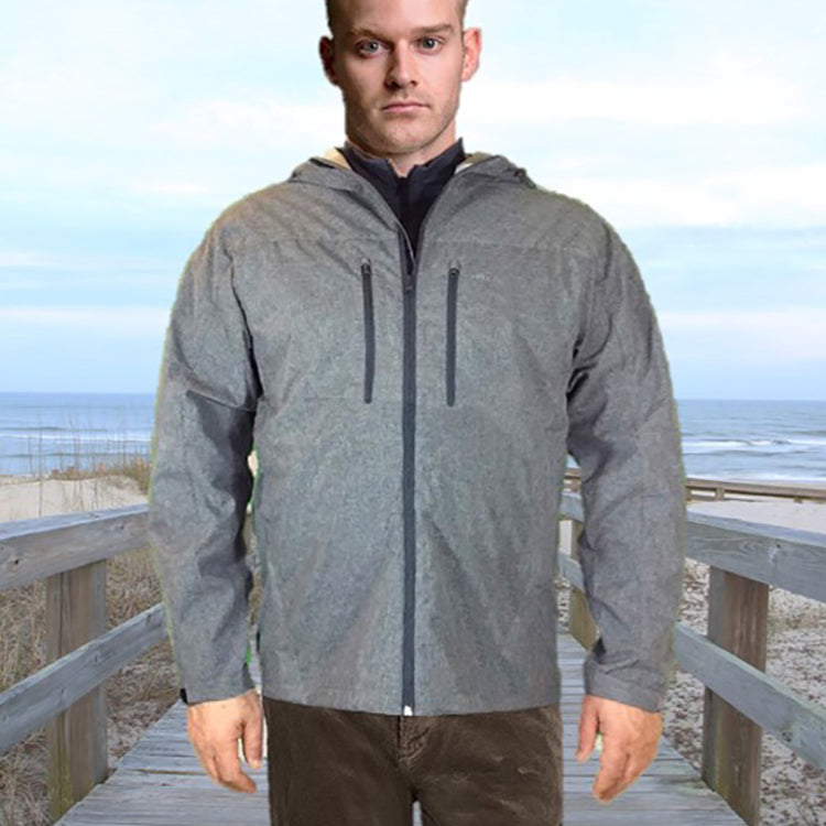 Ashore Spring 2023 Mens Light Weight Rain/Wind Resistant Spring Jacket Mélange Fabric