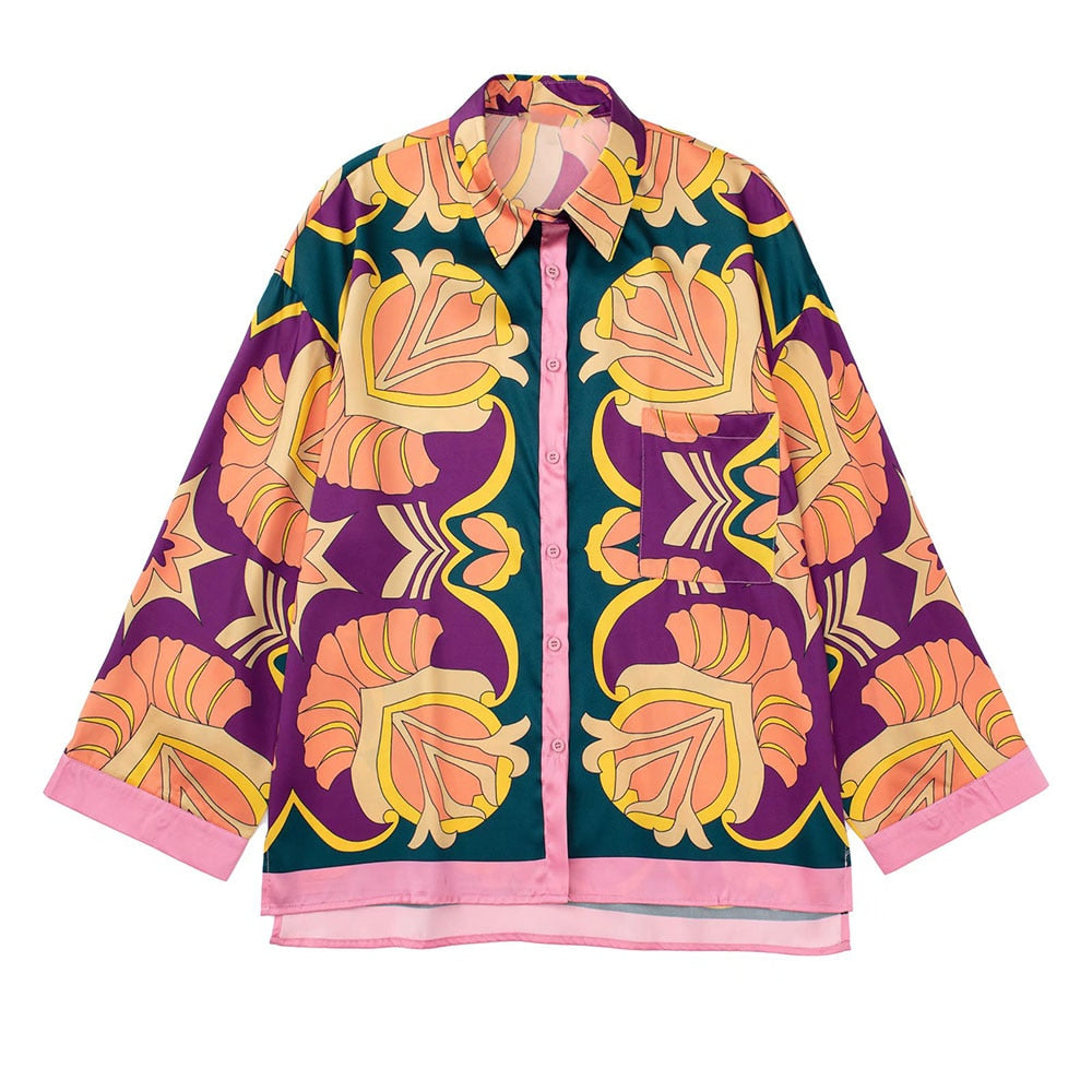 Beach Club Art Deco Tropical Flower Matching Sets Women