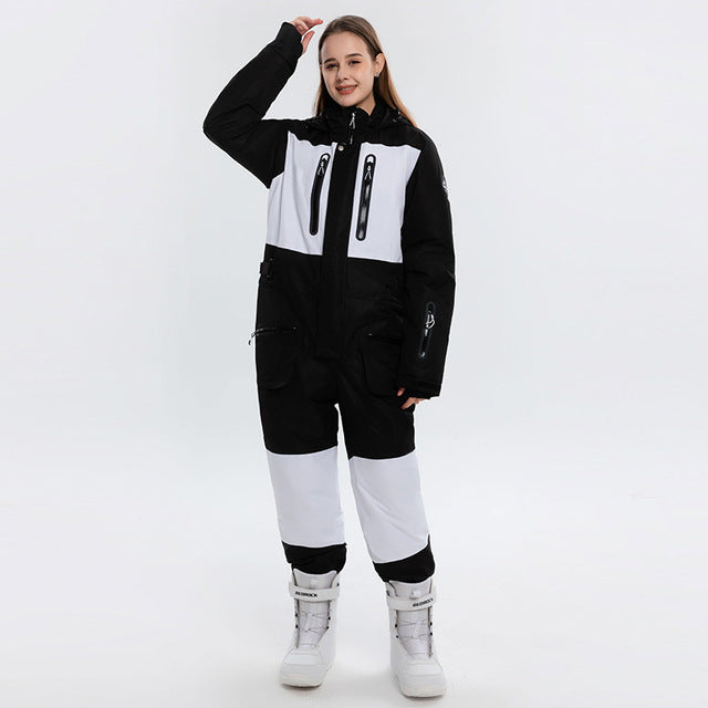 Ski Jumpsuit for Men Women Winter Windproof Waterproof Warm Ski Suit