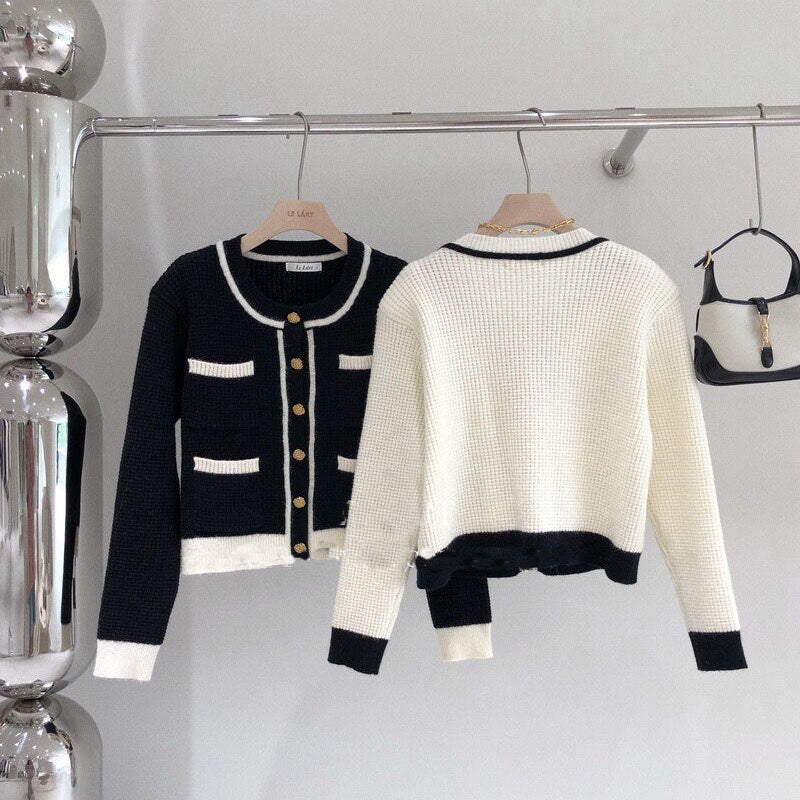 Womens Sweater Cardigans Elegant Cropped Cardigan Women Vintage