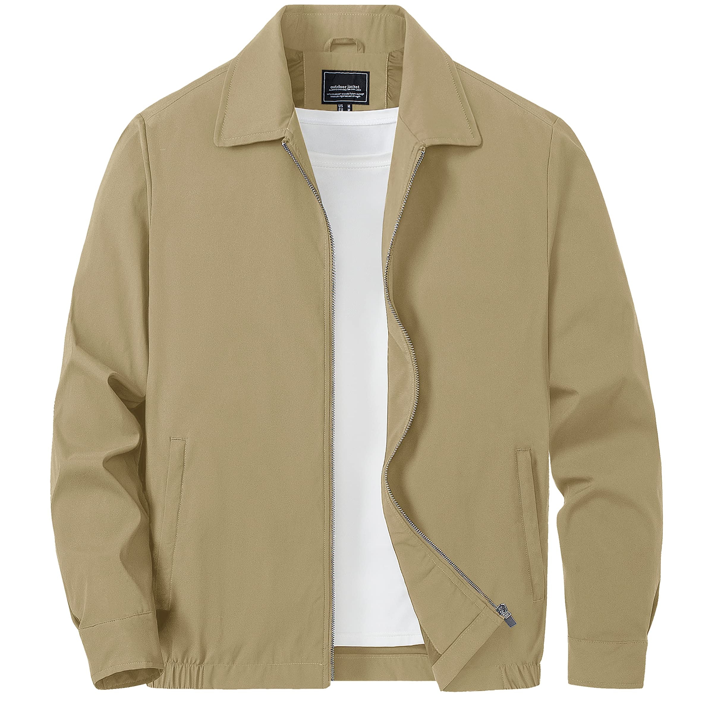 Ashore Shop mens Golf Jacket Lightweight Water-Resistance Full Zip Golf Jackets Mens Baseball Bomber Jackets Workout Fitness Casual Coats Sports Outwear