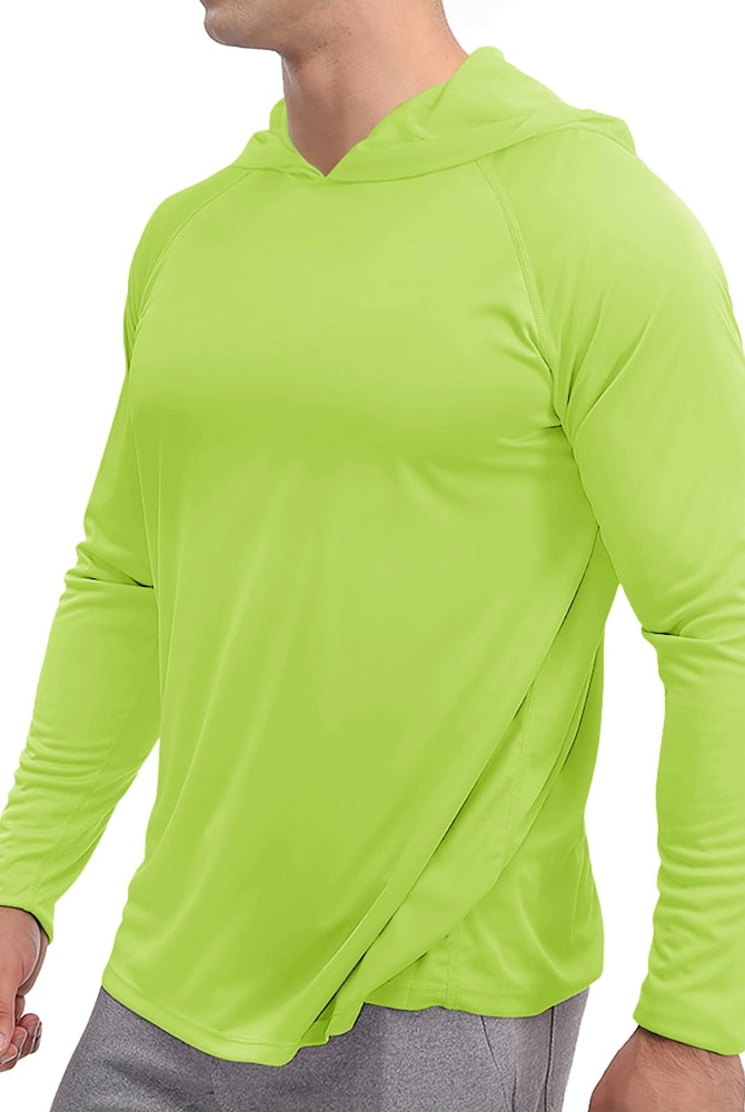 ASHORE SHOP mens Tops UPF 50+ Sun Protection T-Shirts Mens Long Sleeve Hoodie Casual Quick Dry T shirts Outdoor Hike Sports Run Pullover Tops