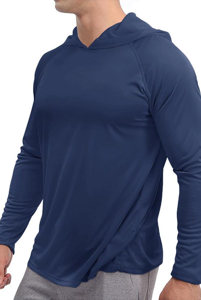 ASHORE SHOP mens Tops UPF 50+ Sun Protection T-Shirts Mens Long Sleeve Hoodie Casual Quick Dry T shirts Outdoor Hike Sports Run Pullover Tops