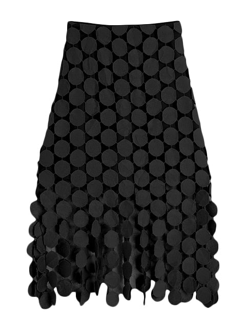 ASHORE SHOP Womens Skirts Cut Out Skirt For Women High Waist Patchwork Tassel Irregular